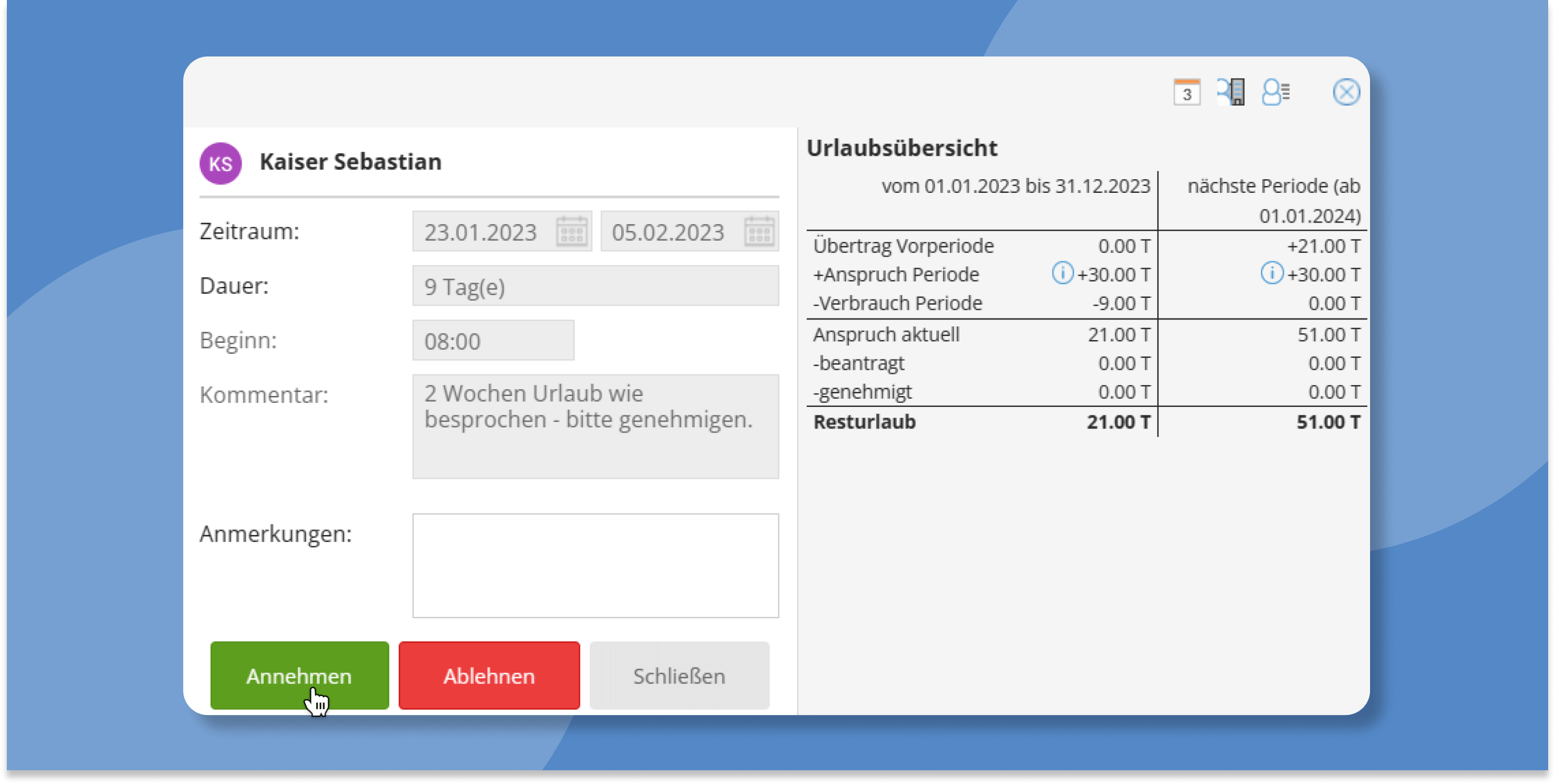 TimeTac Urlaubsverwaltung Antragsverwaltung TimeTac Urlaubsverwaltung Antragsverwaltung