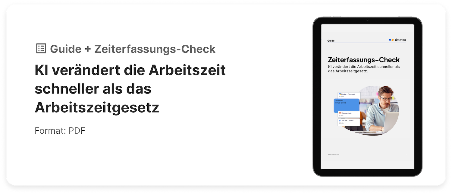 Zeiterfassungs-Check Guide zum Download Guide: Zeiterfassungs-Check – KI und Arbeitszeit